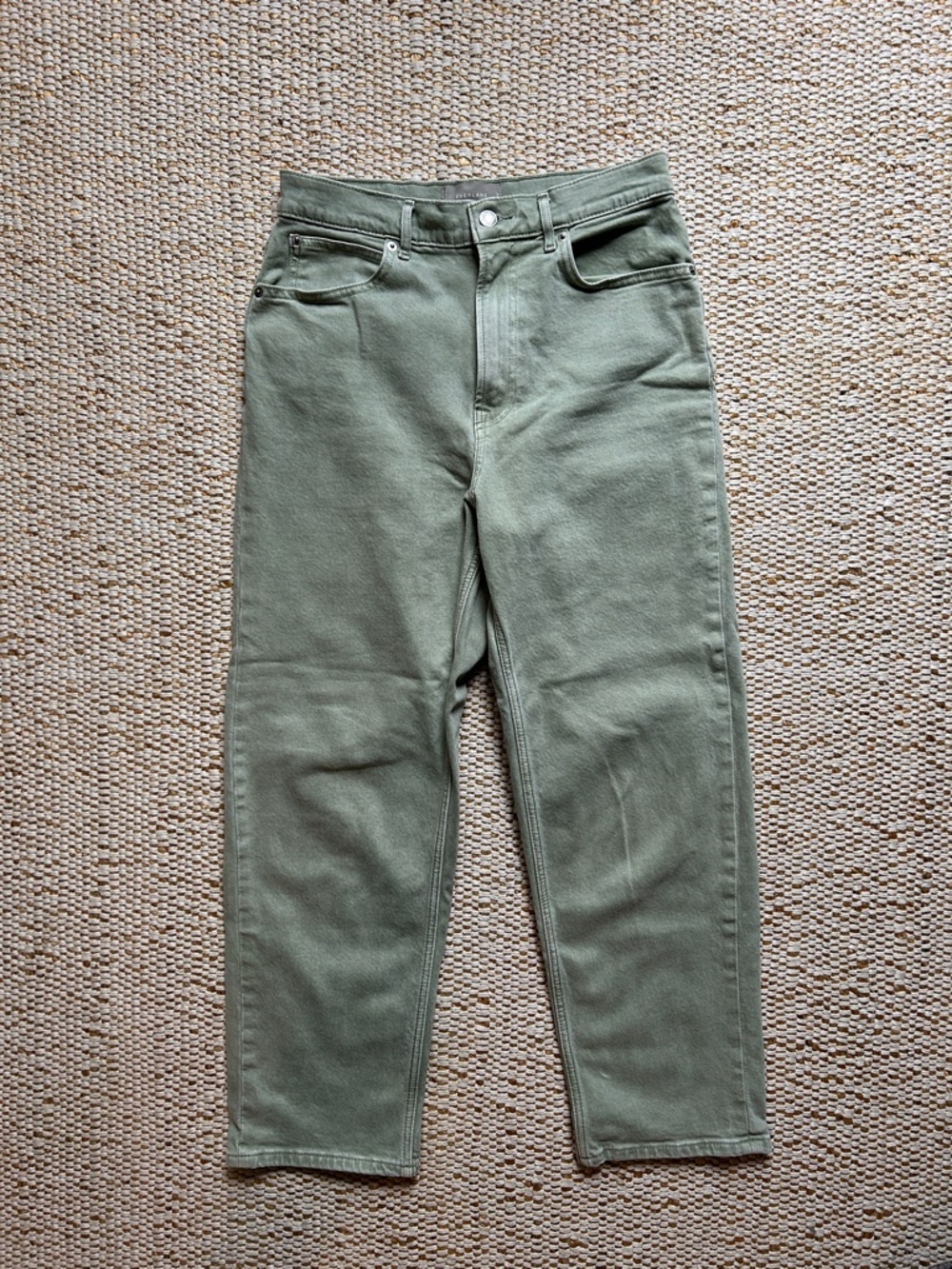 Everlane Way-High Jean in sage green - Picture 1 of 6